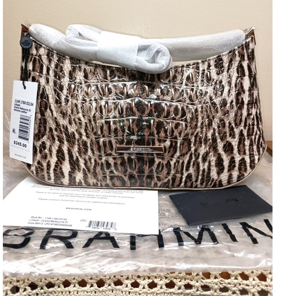 NWT BRAHMIN NEW RELEASE LILIBETH in OCELOT MELBOURNE